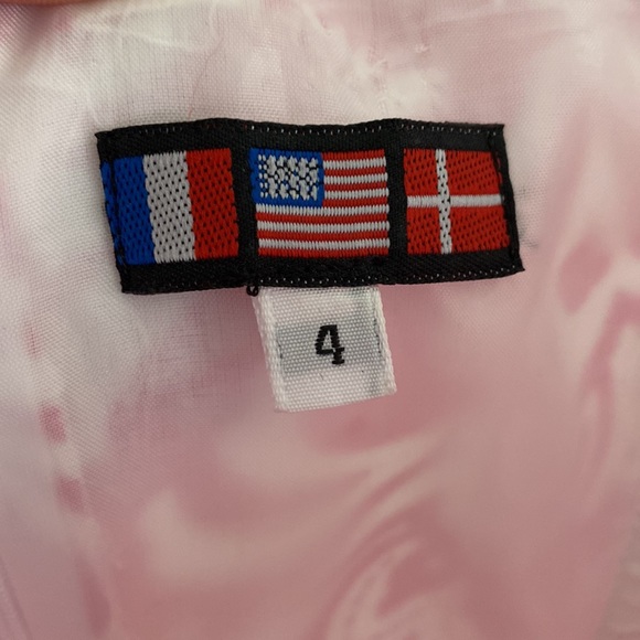 European Strapless Sundress Size 4.Lilly Pulitzer Style.Pink/White Great detail. - Picture 4 of 8